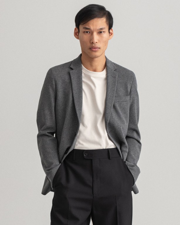 Blazere Barbati Gant Jersey Suit Gri Inchis | 2U6Qd42cOHW