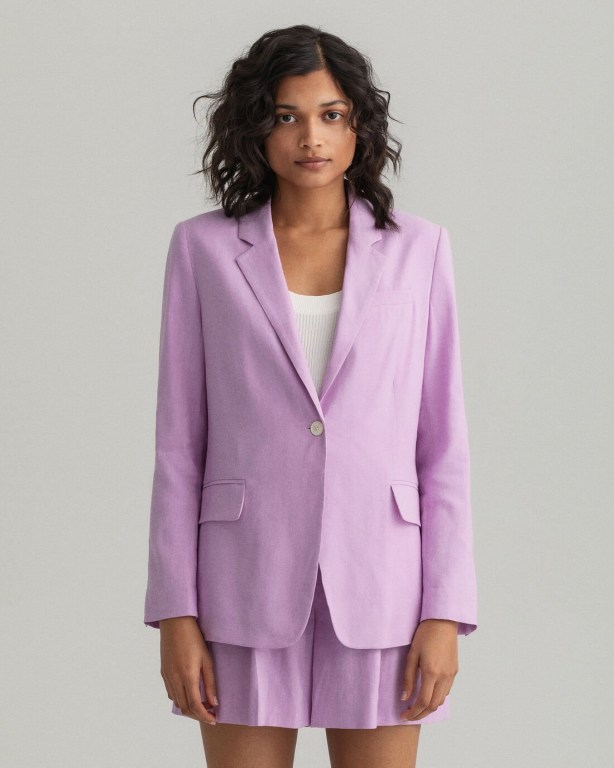 Blazere Dama Gant Straight Fit Stretch Linen Violet | XXadZYZrpVR
