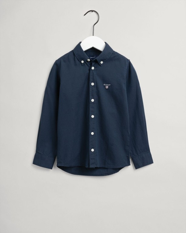 Camasa Baieti Gant Archive Oxford Albastri | K9tA5YB9SLj