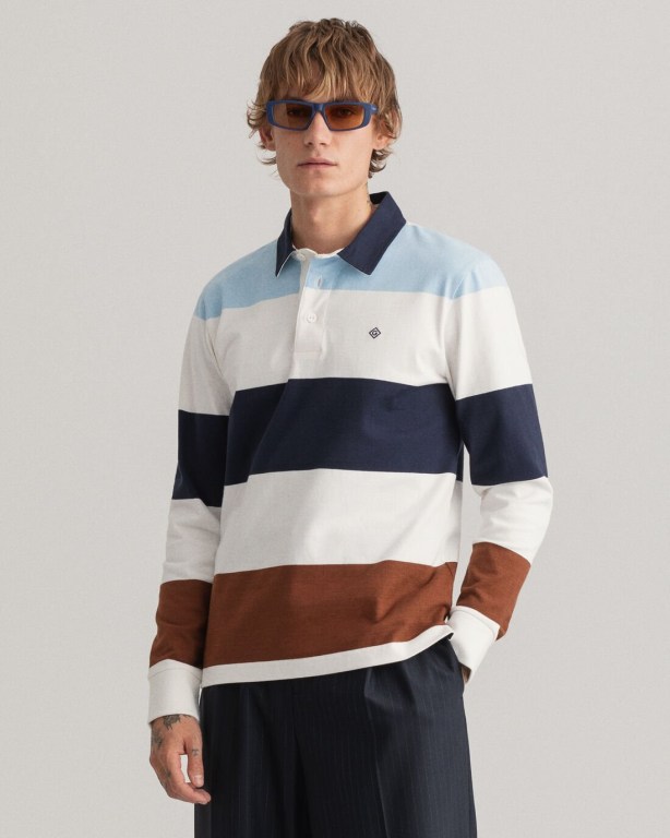 Camasa Barbati Gant Multicolor Heavy Albastri Deschis | a9JQ4wHahCh