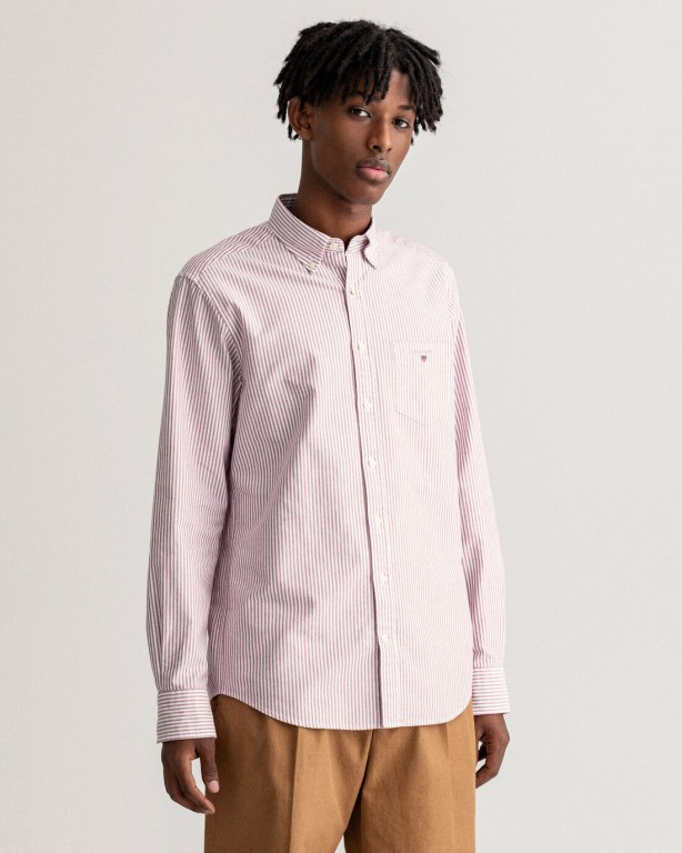 Camasa Barbati Gant Regular Fit Banker Oxford Rosii | mRshvgCw7O6