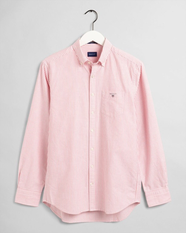 Camasa Barbati Gant Regular Fit Banker Oxford Rosii Deschis | vaIdMtdpGBa