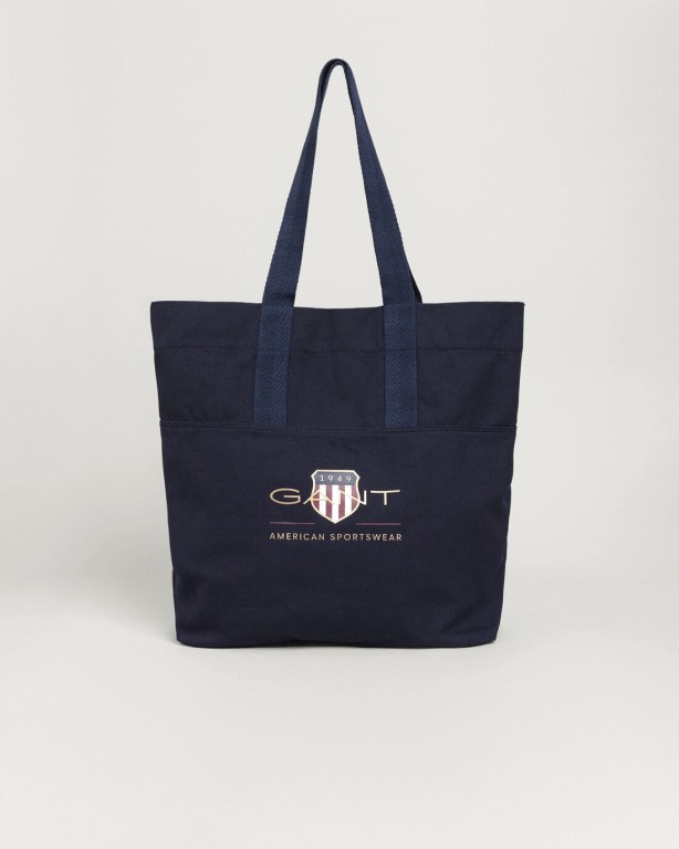 Genti Barbati Gant Archive Shield Tote Albastri Inchis | JeitsvYtcwW