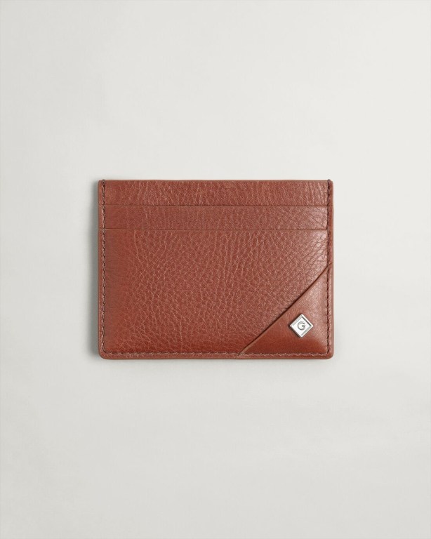 Genti Barbati Gant Piele Cardholder Maro | QhqbQeRVIv8