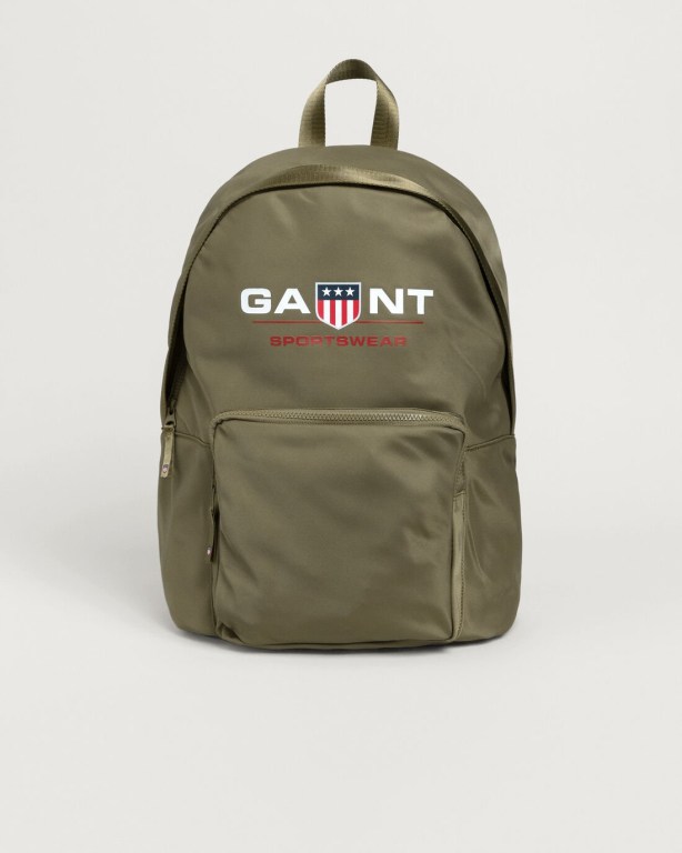 Genti Barbati Gant Retro Shield Backpack Verzi | rUzjFyoyV28