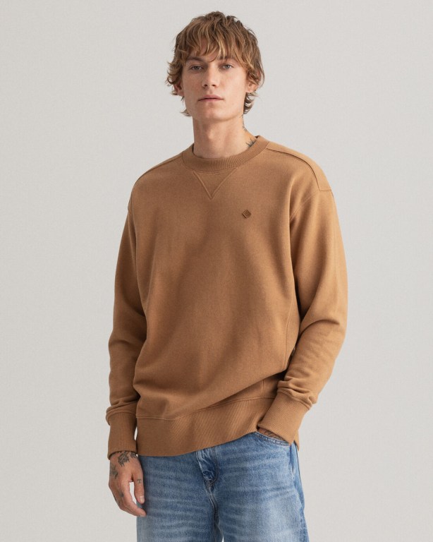 Hanorace Barbati Gant Icon G Essential Crew Neck Maro | l8Nsw7QZ5iK