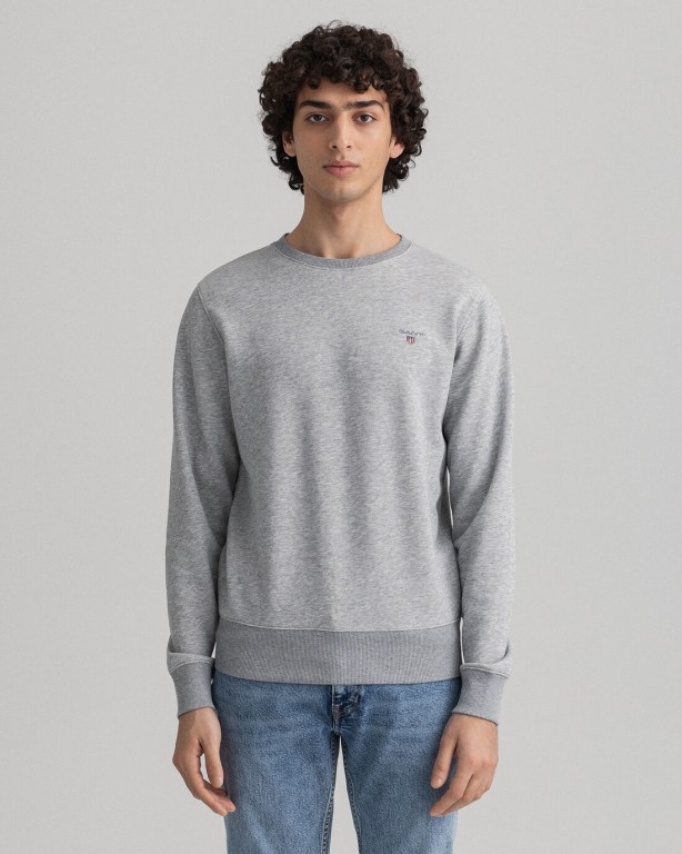 Hanorace Barbati Gant Original Crew Neck Pulovere Gri | zDliR3QYfZ8