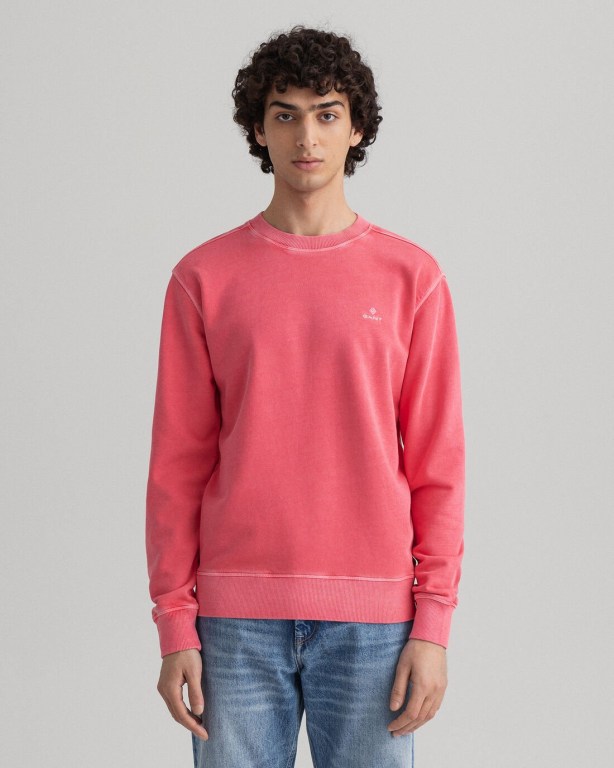 Hanorace Barbati Gant Sunfaded Crew Neck Roz | 7zecEhsxSCW