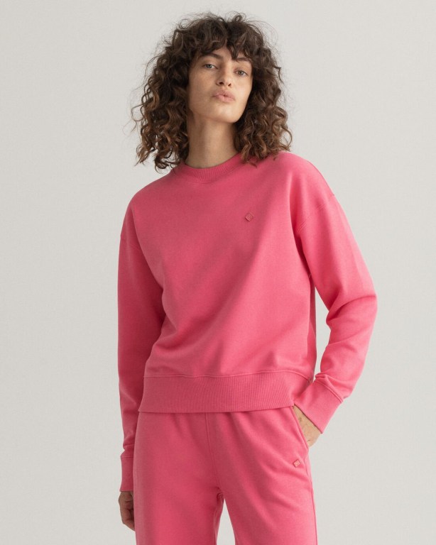 Hanorace Dama Gant Icon G Essential Crew Neck Roz | vbRcXLSwASc
