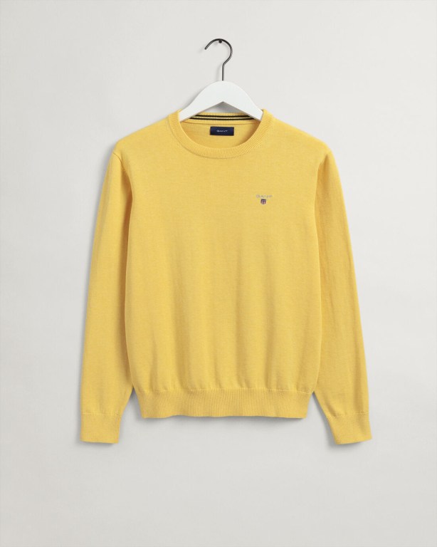 Jumpers Barbati Gant Clasici Bumbac Crew Neck Portocalii Galbeni | qodZBSzsFxL