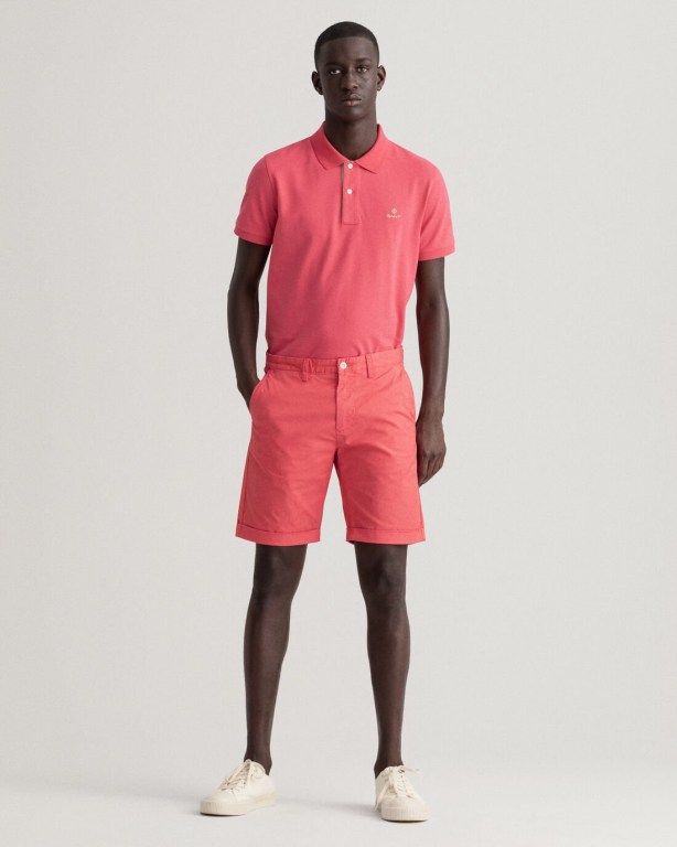 Pantaloni Scurti Barbati Gant Allister Regular Fit Sunfaded Roz | 1EmF28cQVbP