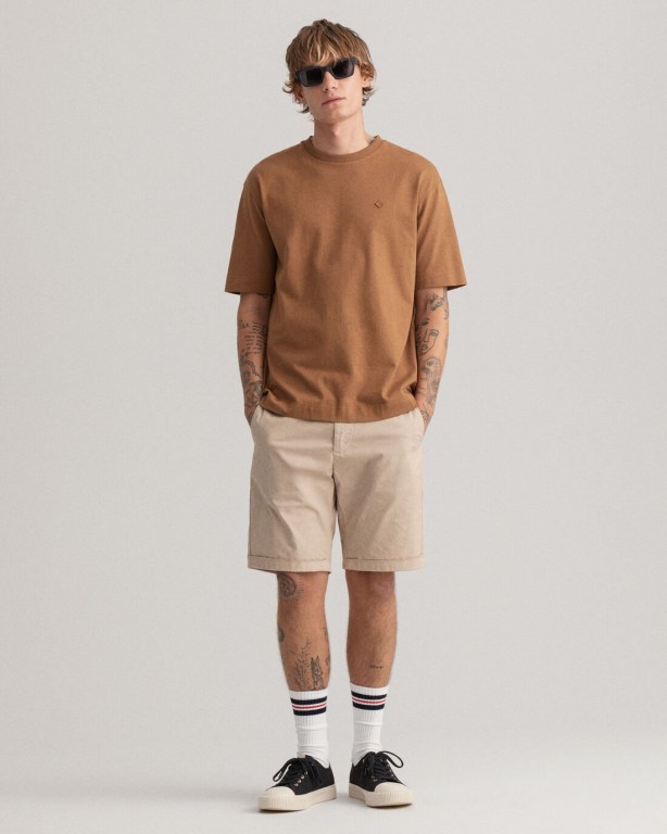 Pantaloni Scurti Barbati Gant Allister Regular Fit Sunfaded Galbeni Deschis | GIX1VoUJuFc