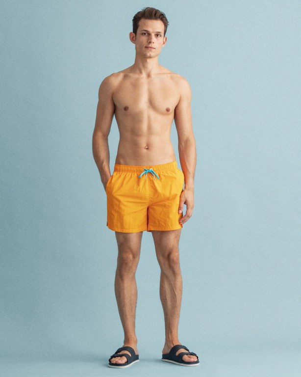 Pantaloni Scurti Barbati Gant Clasici Fit Portocalii | Z6wjJDl5Wg0