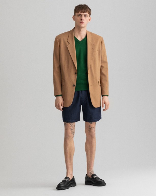 Pantaloni Scurti Barbati Gant Drawstring Albastri | uAGNiOAiukB