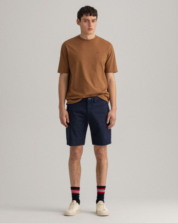 Pantaloni Scurti Barbati Gant Hallden Slim Fit Tech Prep™ Albastri Inchis | wF7LOElEjSD