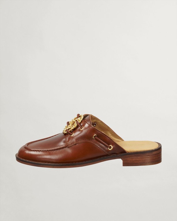 Pantofi Casual Dama Gant Kennedi Piele Mules Maro | R4P1djupZRK