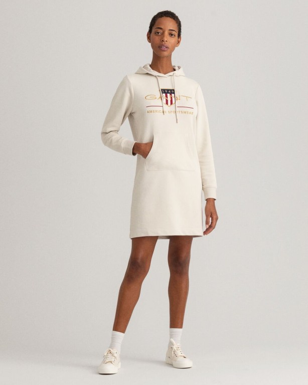 Rochie Dama Gant Archive Shield Hoodie Albi | fJlPXEM4eK7