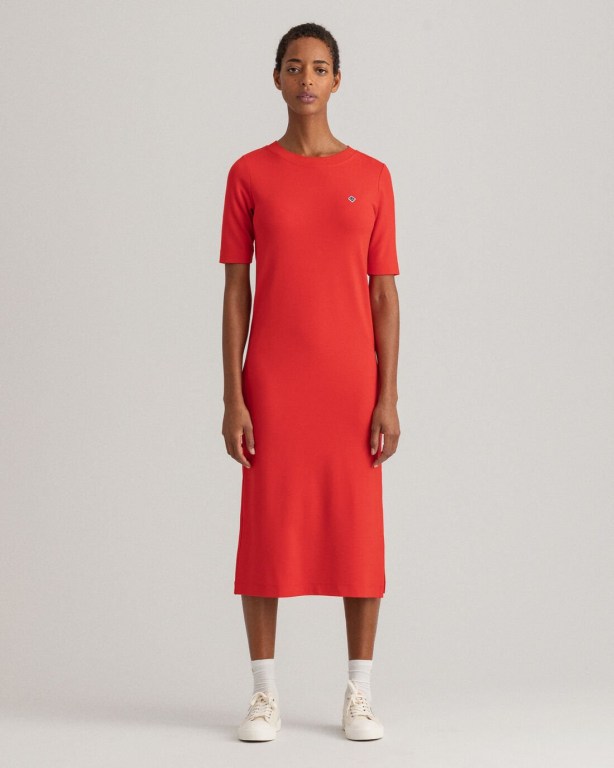 Rochie Dama Gant Icon G Jersey Rosii Deschis | P825zINvccc