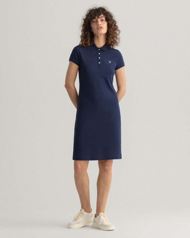 Rochie Dama Gant Original Piqué Polo Albastri | EflZv7tlAl3