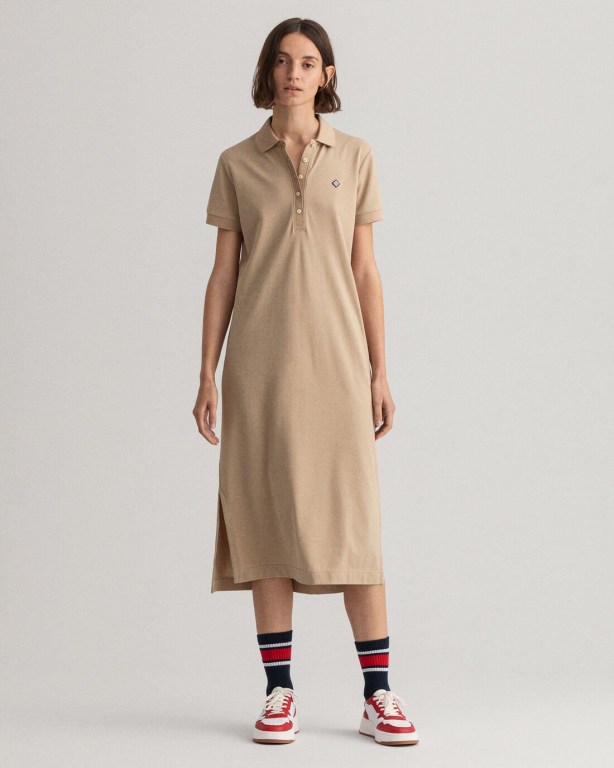 Rochie Dama Gant Piqué Polo Kaki Inchis | v0wKhUjis5m