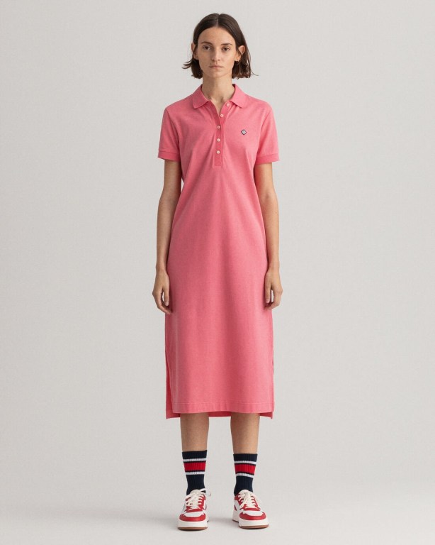 Rochie Dama Gant Piqué Polo Roz | kWXgKKlPkM8