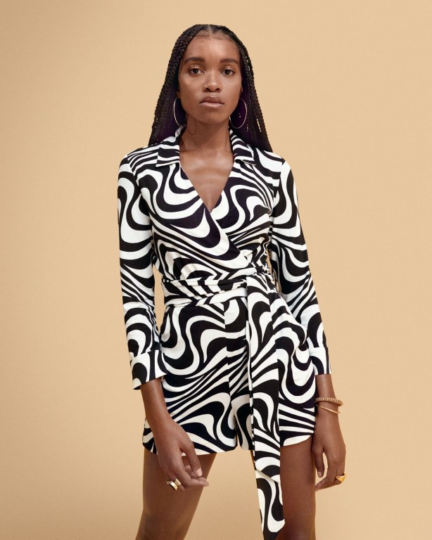 Rochie Dama Gant Printed Wrap Playsuit Albi | WuPtVcAJI61