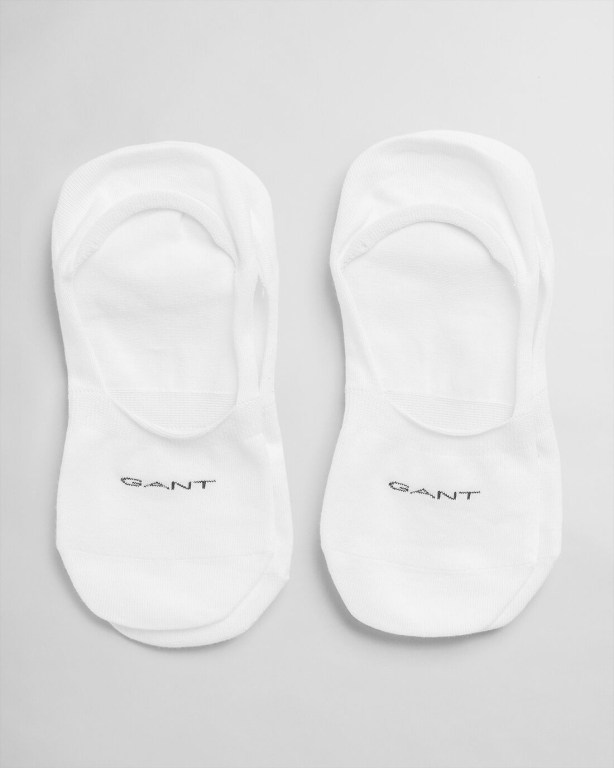 Sosete Barbati Gant 2-Pack Invisible Albi | pXcX0rsXeaK
