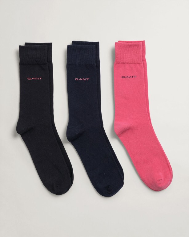 Sosete Barbati Gant 3-Pack Soft Bumbac Roz | h4kHhQF8V1F