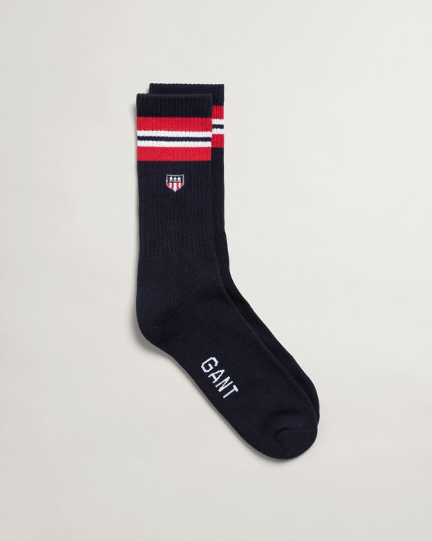 Sosete Barbati Gant Retro Shield Sport Albastri Inchis | ERMKcO5CqhF
