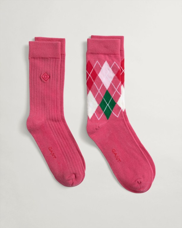 Sosete Dama Gant 2-Pack Argyle Roz | DEVARtEEiGy