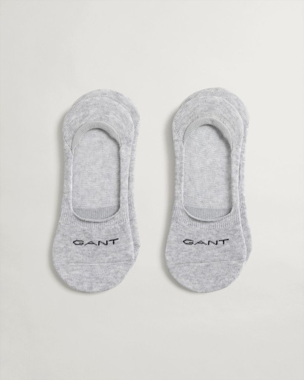 Sosete Dama Gant 2-Pack Solid Invisible Gri Deschis | zOylCIm4WUZ
