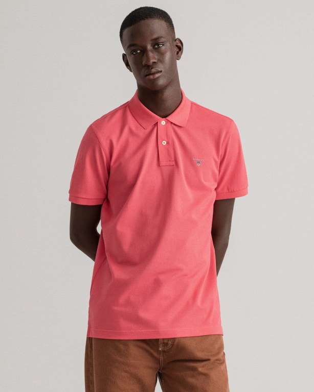 Tricou Polo Barbati Gant Original Piqué Roz | 0DevZkSxG7e