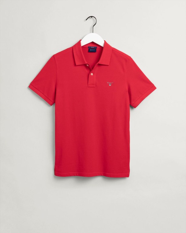 Tricou Polo Barbati Gant Original Piqué Rosii Deschis | IA3frSfW1tQ