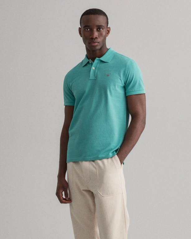 Tricou Polo Barbati Gant Original Piqué Verzi | U7gkpZ3lprt