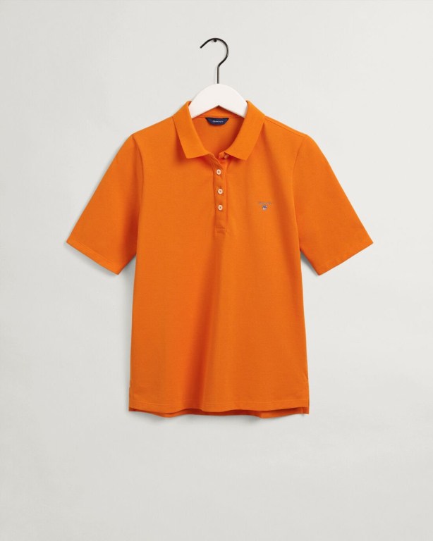 Tricou Polo Dama Gant Original Long-Scurte Sleeve Piqué Portocalii | SJwJUWBkGhk