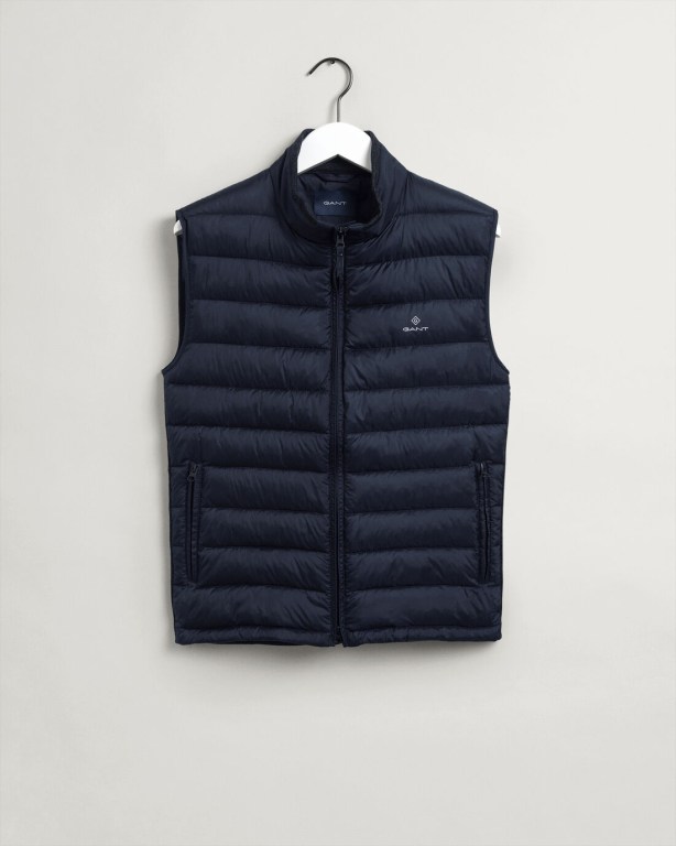 Vesta Barbati Gant Mixed Media Light Padded Albastri | AMvXM4SGWgw
